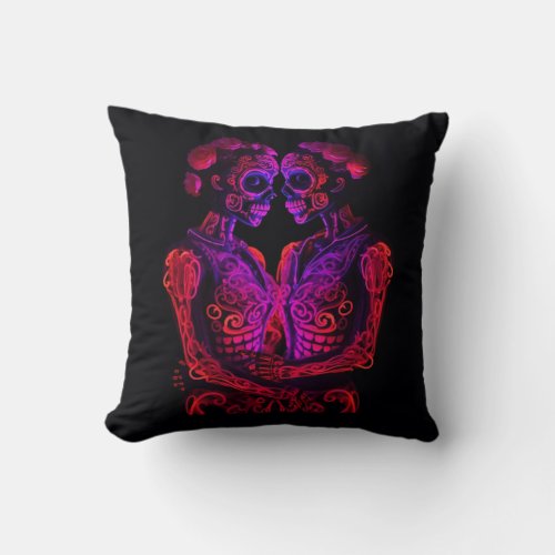 Neon Sojourn DOD Throw Pillow
