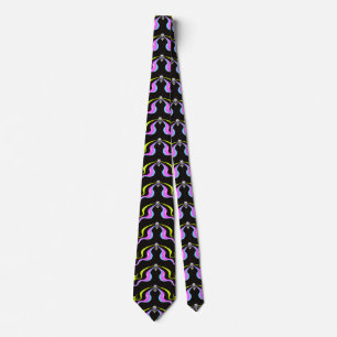 Neon Soundwave Neck Tie