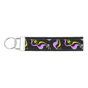 Neon Soundwave Wrist Keychain