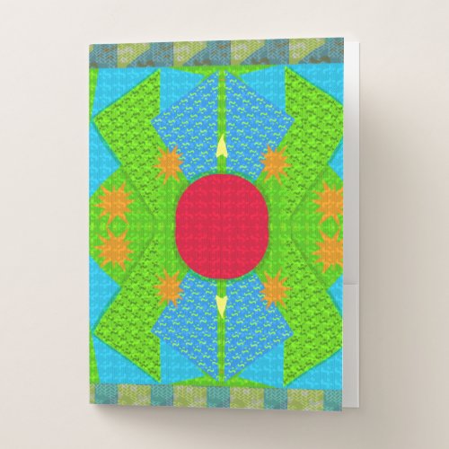 Neon Southwest Fun Colorful Artsy Vibes  Pocket Folder