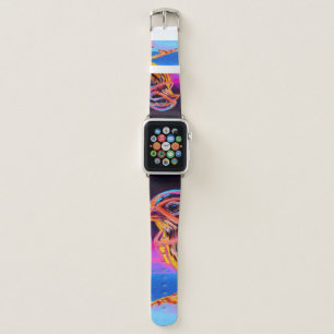Neon Sparrow with Glowing Accents Apple Watch Band