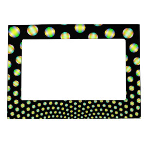 Neon Spheres on Black 5x7 Magnetic Frame