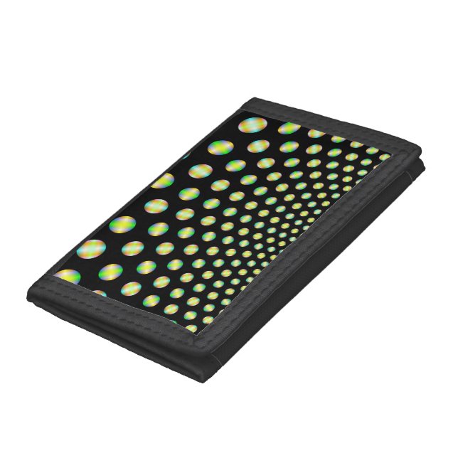 Neon Spheres on Black Wallet (Bottom)