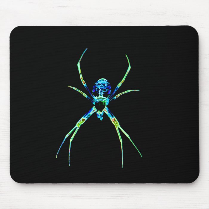 Neon Spider Mouse Pads