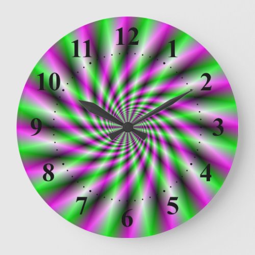 Neon Spinning Wheel Playing Wall Clock