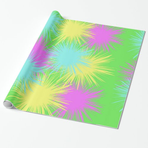 Neon Splatter Gift Wrapping Paper