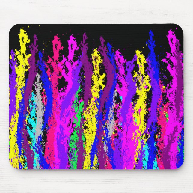 Neon Splatter Mouse Pad (Front)