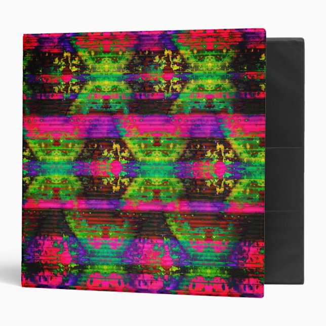 Neon Splotch Print School Binder (Front/Inside)