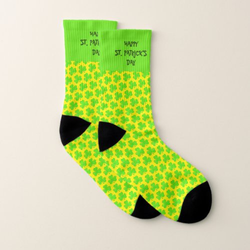 Neon St Patricks Day All_Over_Print Socks