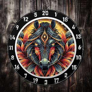 Neon Stallion Jungle Vibes Artwork Dart Board