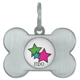 Neon Star Pet Tag