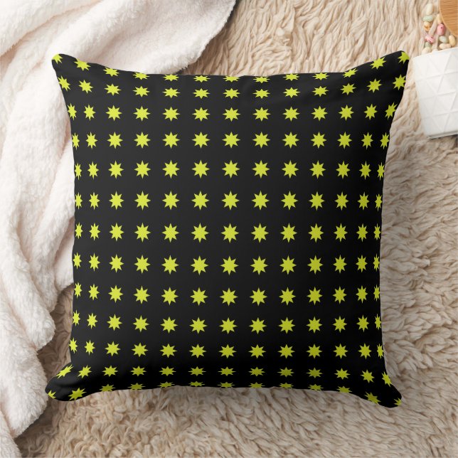 Neon Starburst Throw Pillow (Blanket)