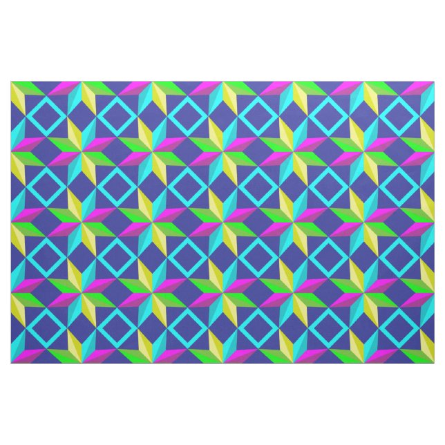neon stars fabric  (Fat Quarter)