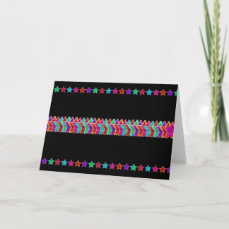 neon stars plain card