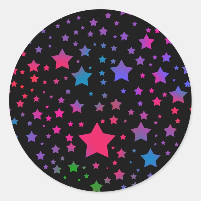 Neon Stars Sticker
