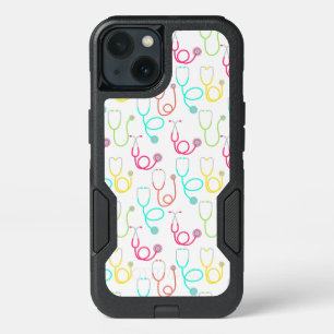Neon Stethoscope Pattern iPhone 13 Case
