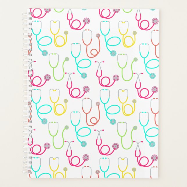 Neon Stethoscope Pattern Planner (Front)