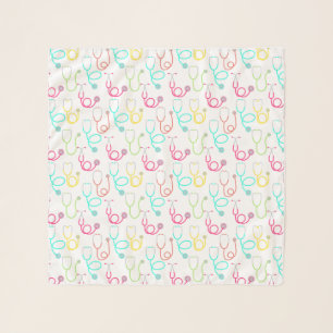 Neon Stethoscope Pattern Scarf