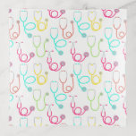 Neon Stethoscope Pattern Trinket Tray