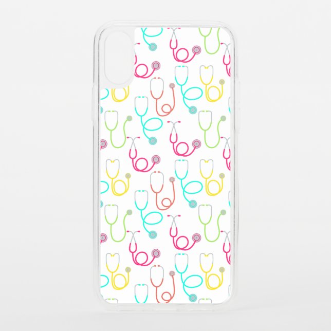 Neon Stethoscope Pattern Uncommon iPhone Case (Back)