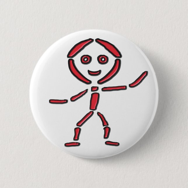 Neon Stickman Button (Front)