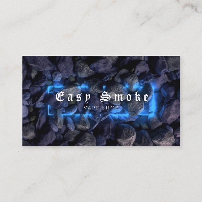 Neon Stone Vape Shop Business Card (Front)