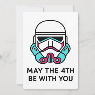 Neon Stormtrooper May the 4th Be With You Poster Invitation