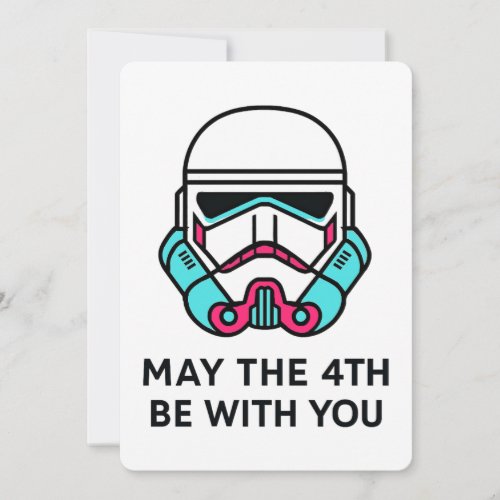 Neon Stormtrooper May the 4th Be With You Poster Invitation