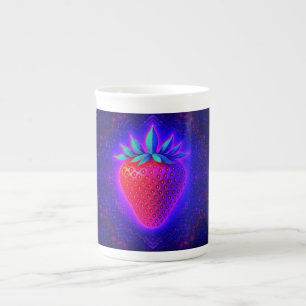 Neon Strawberry vivid Look bone china mug