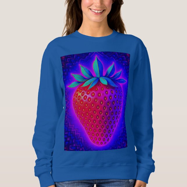 Neon Strawberry vivid Look Sweatshirt (Front)