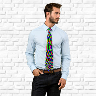 Neon Streamers Colorful Abstract Neck Tie