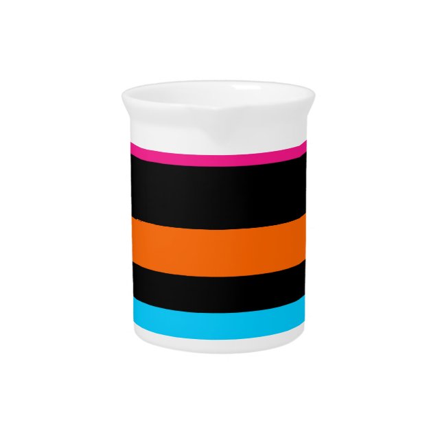 Neon stripes beverage pitcher (Front)