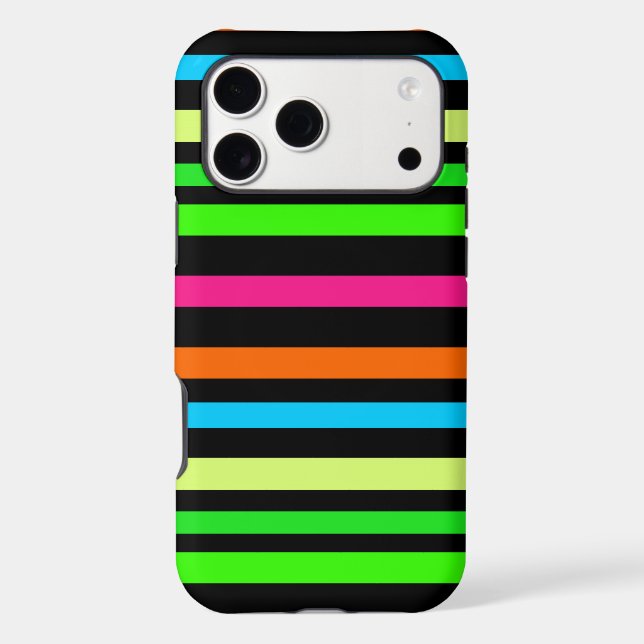 Neon stripes Case-Mate iPhone case (Back)