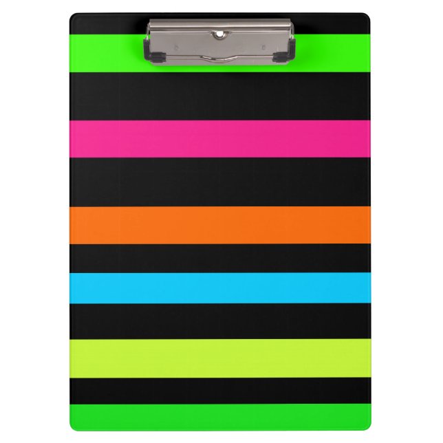 Neon stripes clipboard (Front)