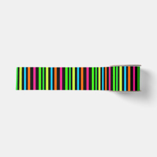 Neon stripes grosgrain ribbon