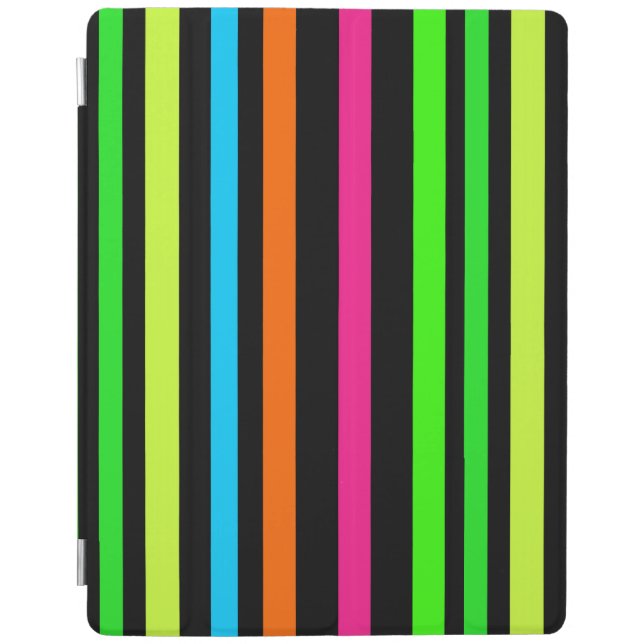 Neon stripes iPad smart cover (Front)