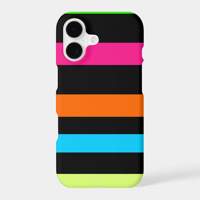 Neon stripes iPhone case (Back)