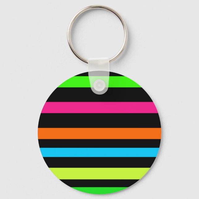 Neon stripes keychain (Front)