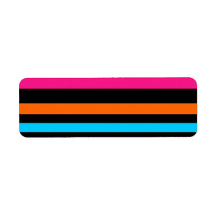 Neon stripes label