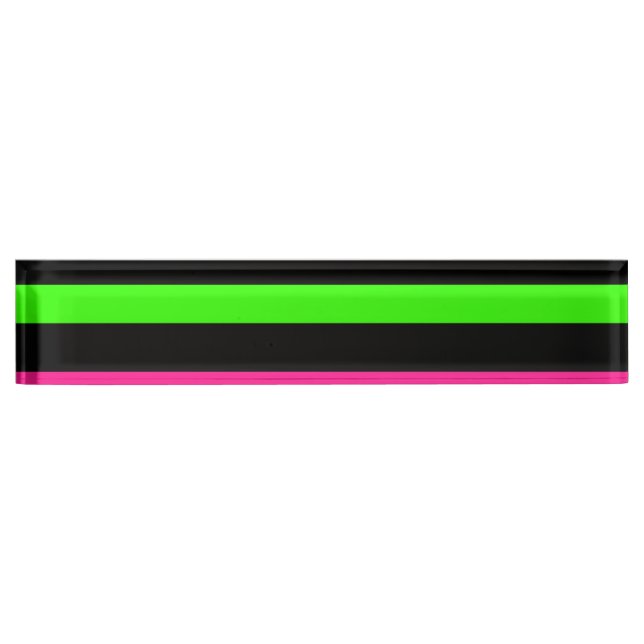 Neon stripes nameplate (Front)