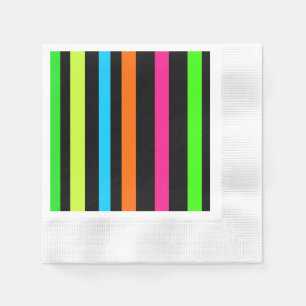 Neon stripes napkins