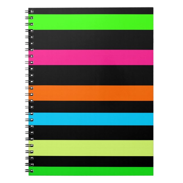Neon stripes notebook (Front)