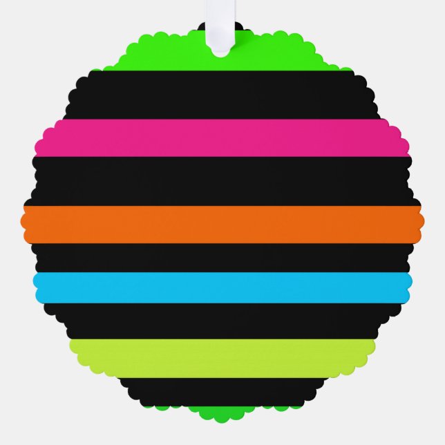 Neon stripes ornament card (Front)