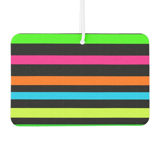 Neon Stripes Pattern Air Freshener (Front)