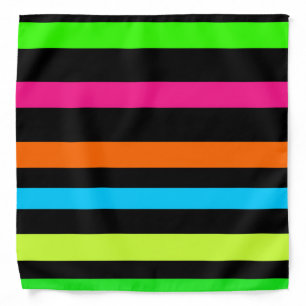Neon Stripes Pattern Bandana