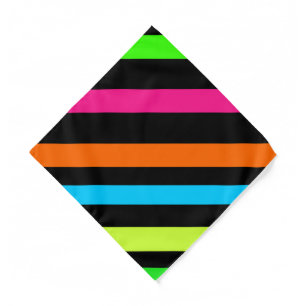 Neon Stripes Pattern Bandana