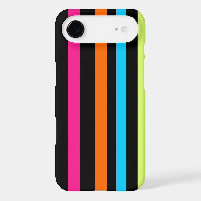 Neon Stripes Pattern Case-Mate iPhone Case (Back)