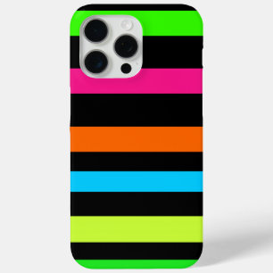 Neon Stripes Pattern iPhone 15 Pro Max Case