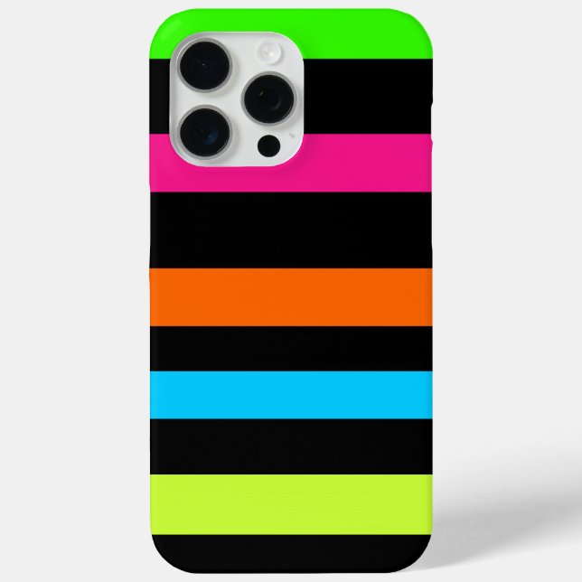 Neon Stripes Pattern Case-Mate iPhone Case (Back)
