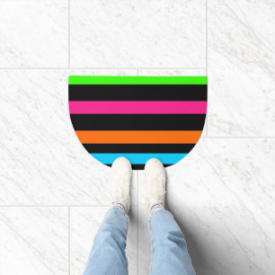 Neon Stripes Pattern Doormat